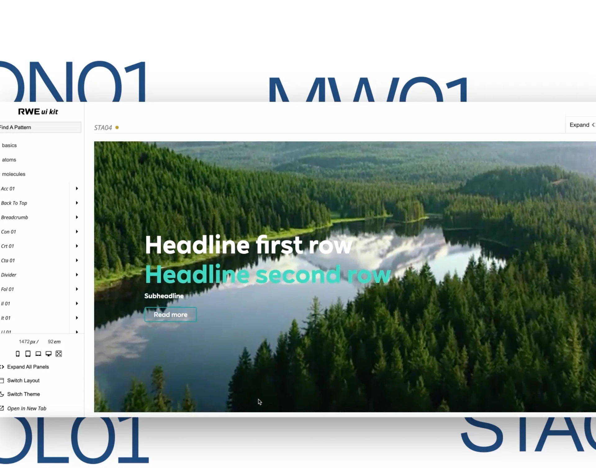 RWE UI Kit Pattern mit CSS
