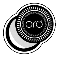 Sticker oreo, aufgedrehter Oreo-Keks