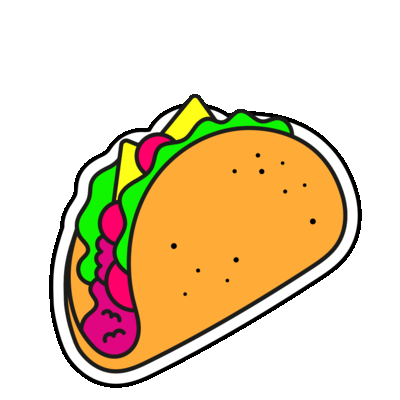 Sticker "Check mal deine: USP, KPI, BIA, KBF ... – Alles tacco?", Darstellung eines Tacos