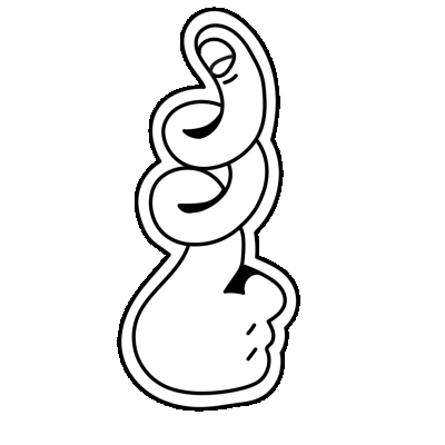 Sticker "stabil agil", Daumen langgezogen und spiralförmig verdreht